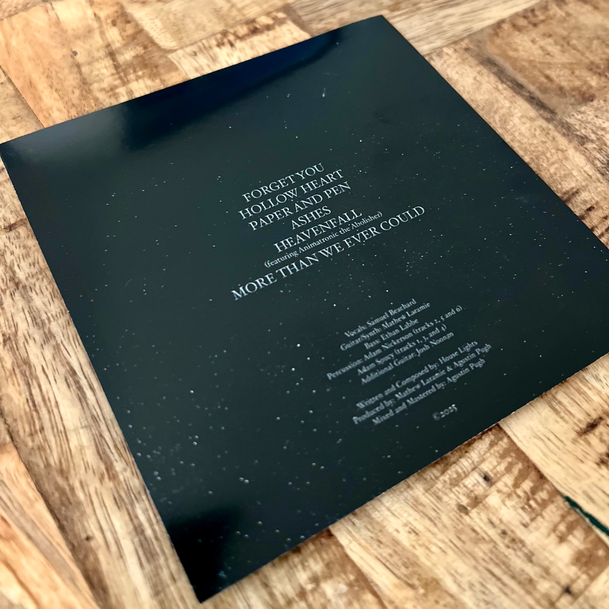 The Past Is Ours to Leave CD back view